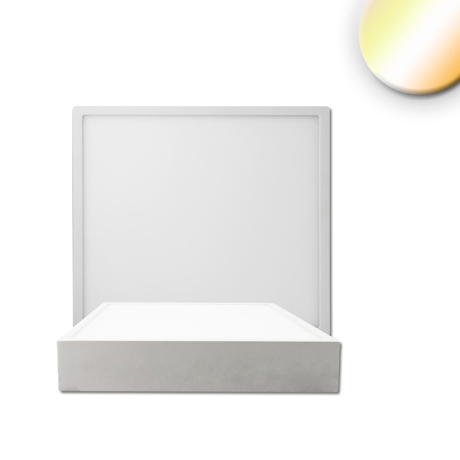 ISOLED LED Deckenleuchte PRO weiß 8W eckig 120x120mm ColorSwitch 2700|3000|4000K dimmbar
