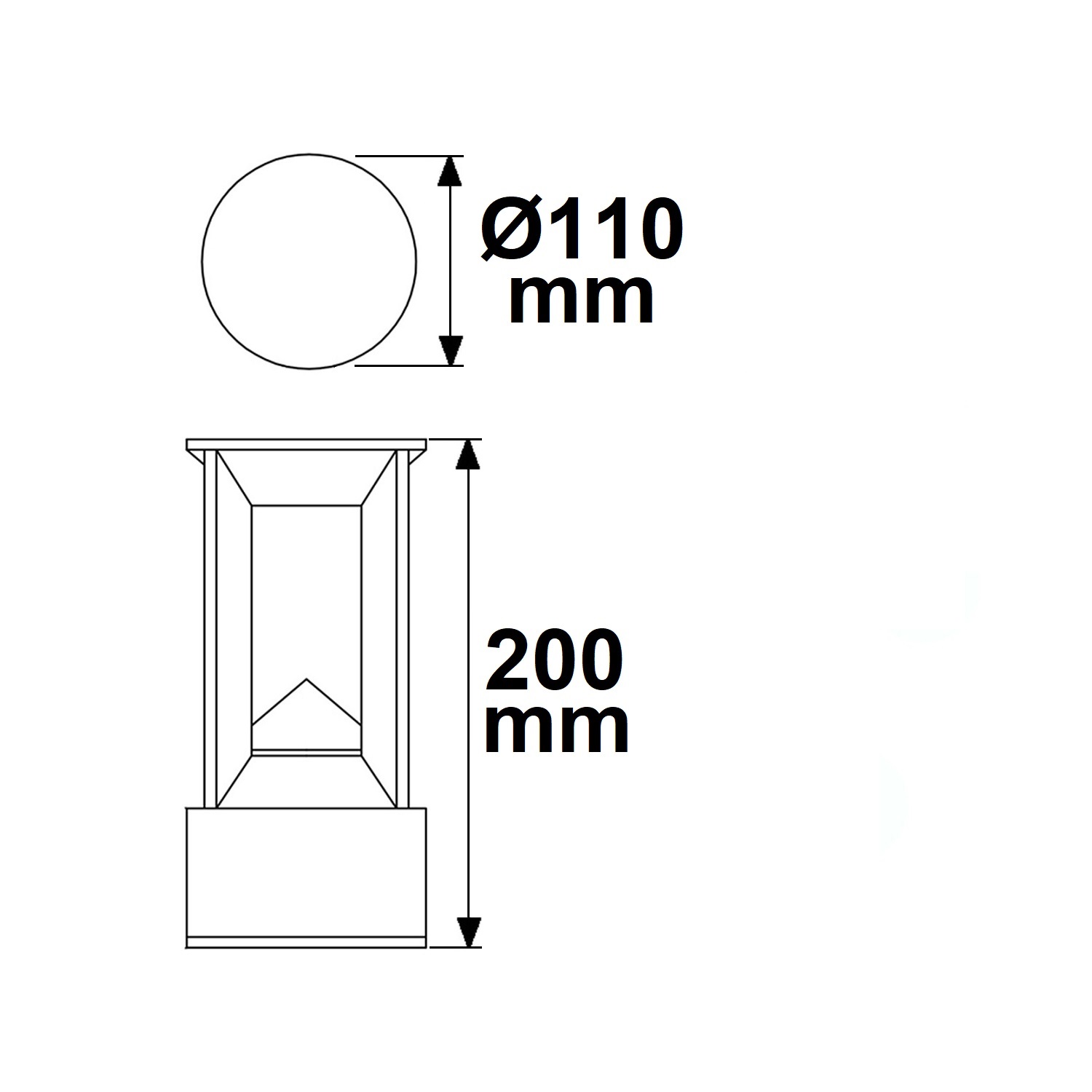 ISOLED LED Leuchte Poller-4 9W sandschwarz warmweiß