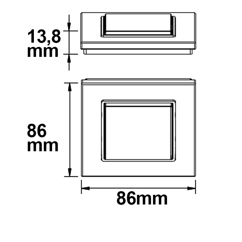 ISOLED Sys-One single color 2 Zonen Aufbau-Tast-Fernbedienung mit Batterie