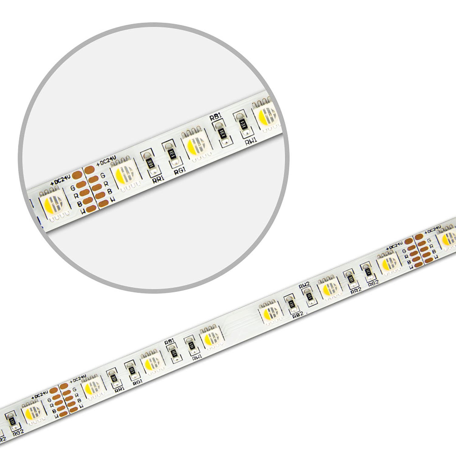 ISOLED LED SIL RGB+KW Flexband 24V DC 19W IP20 4in1 Chip 5m Rolle 60 LED/m