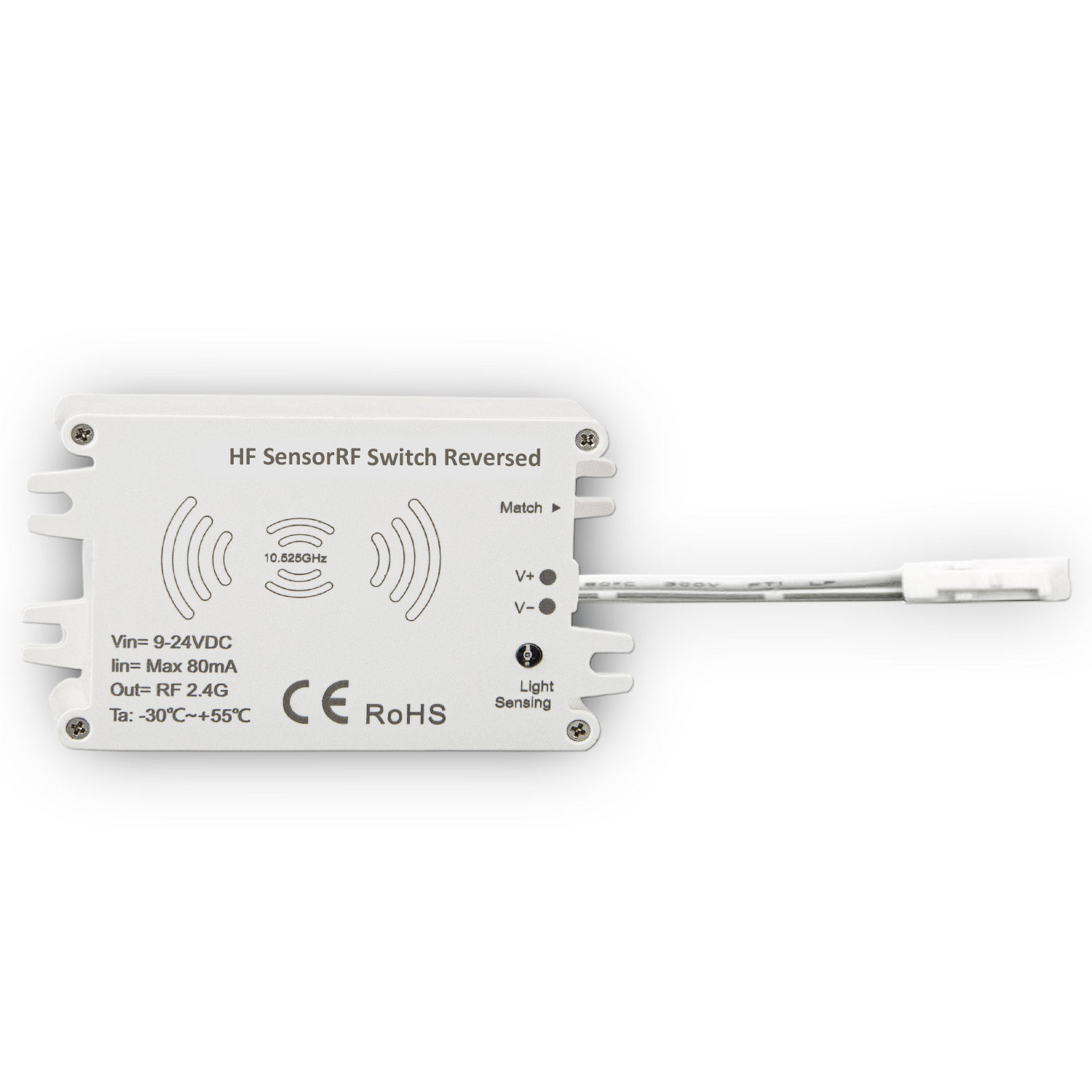 ISOLED Sys-Pro Funk HF-Bewegungsmelder MiniAMP mit invertierter Funktion für UV-C 9-24V