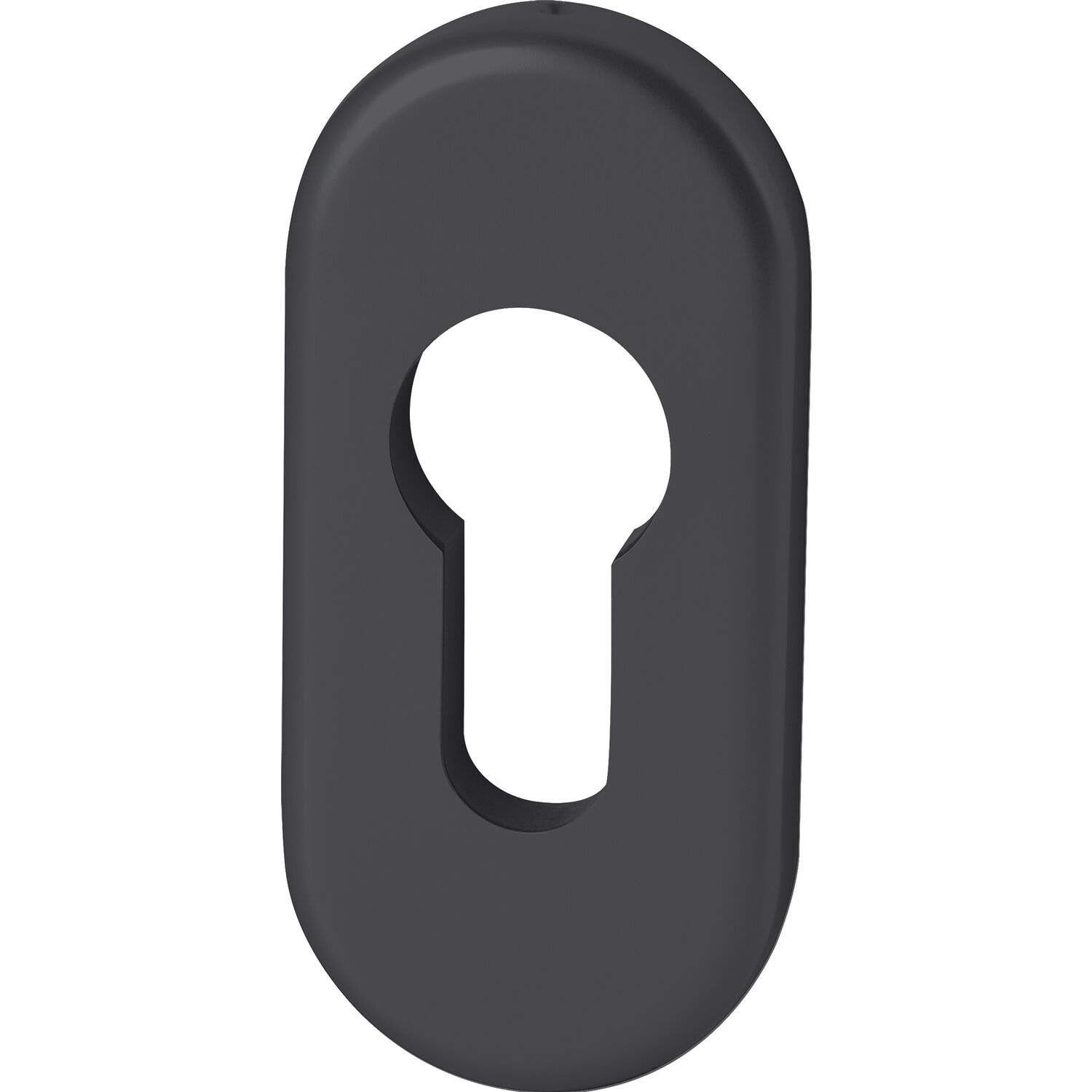 FSB Zylinderrosette 17 1757 oval, Aluminium schwarz matt