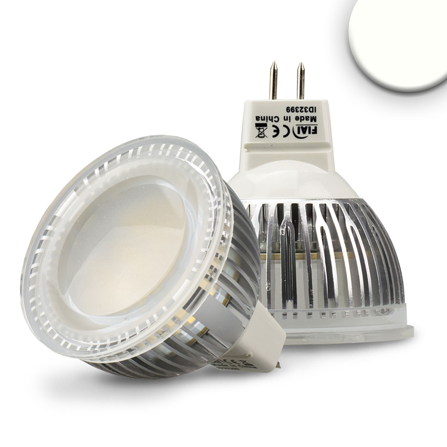 ISOLED MR16 LED Strahler 6W Glas diffus 120° neutralweiß