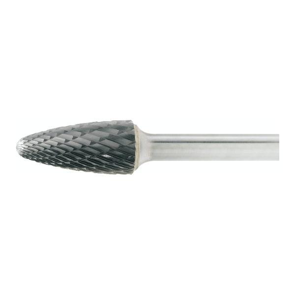 Lukas HM-Frässtift Form F Rundbogen Kopf ø 12 mm Länge 25 mm Zahnung 4 Inox