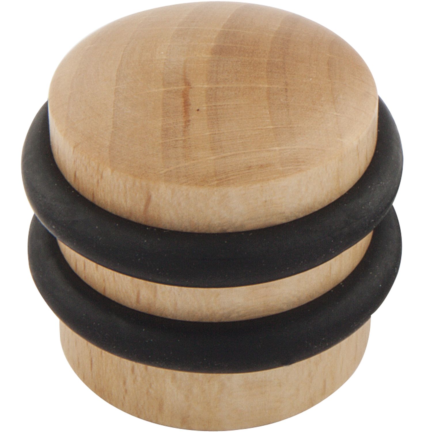 Bodentürpuffer - ø 40 mm,Höhe 34 mm,Anschlag 2 Gummiringe Ahorn