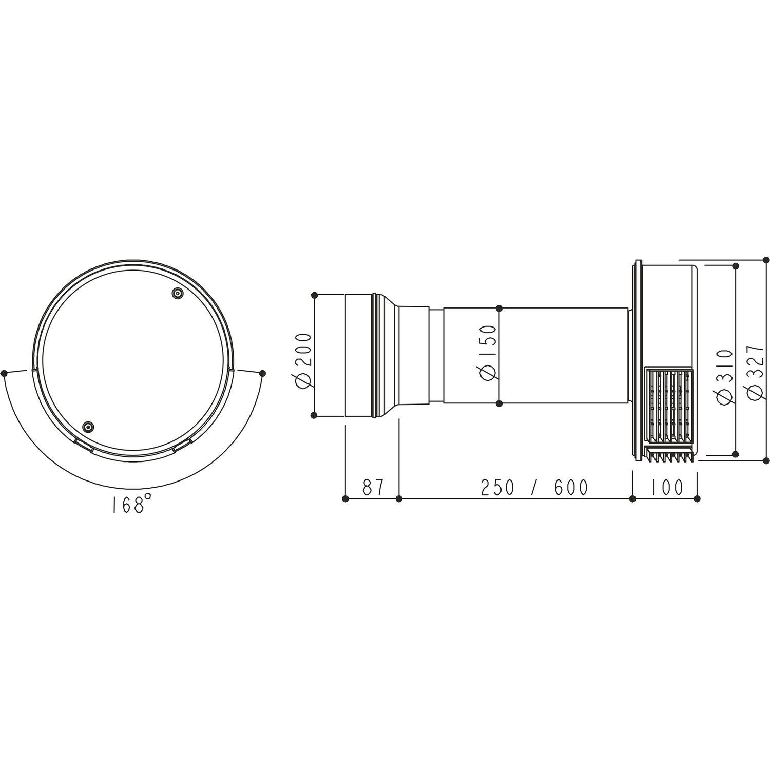 Faber externer Motor Mistral, Außen / Luftleistung 750 m³ / Geräuschwert 53-68 db