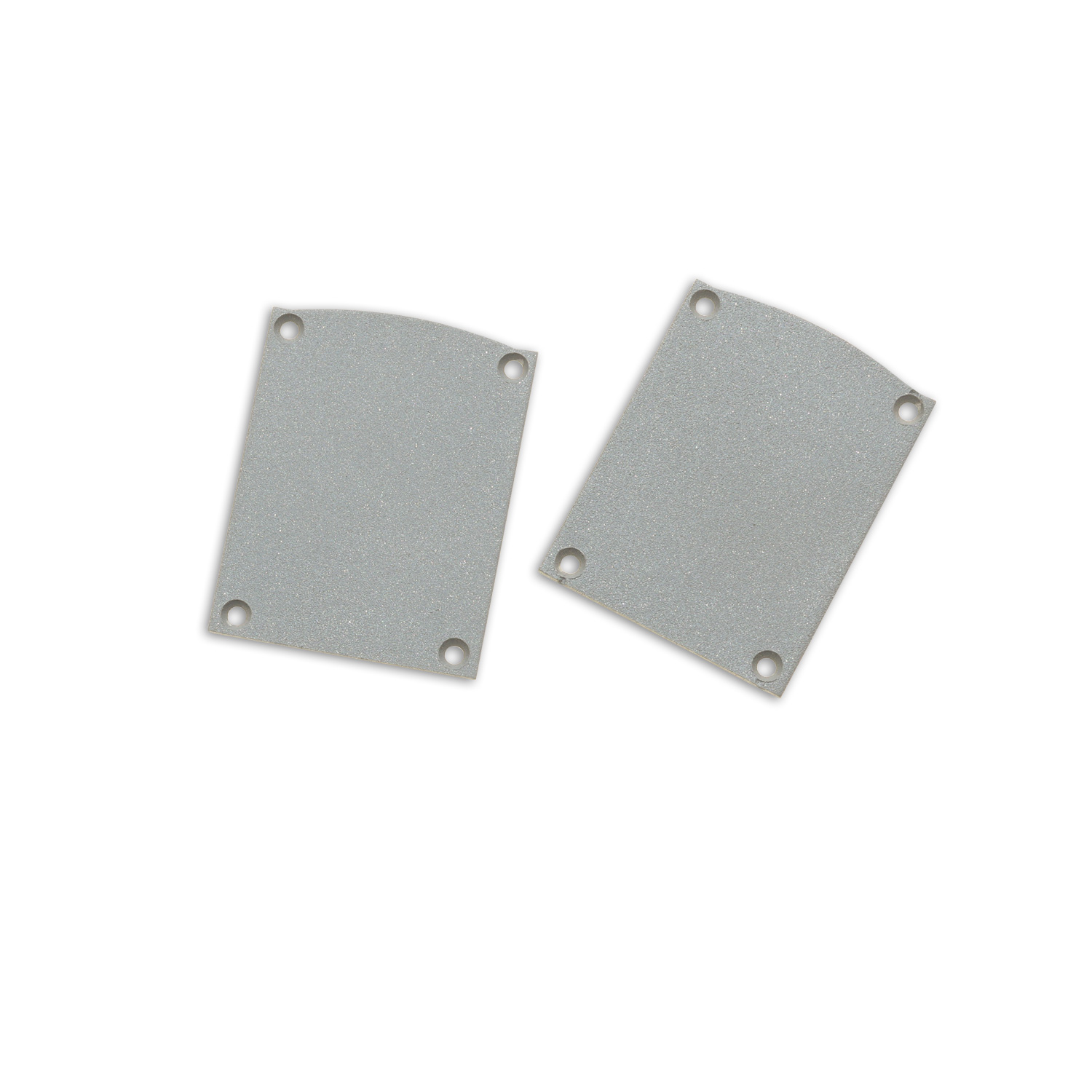 ISOLED Endkappe EC116 Alu silber für LAMP30 V1+V2 Halbrund 2 STK inkl. Schrauben