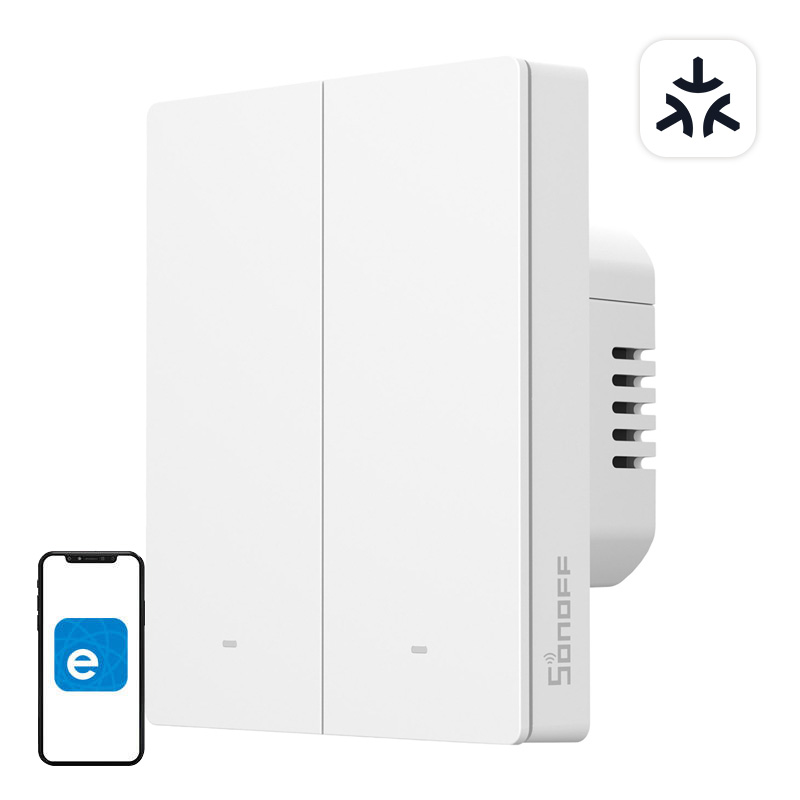 Sonoff SwitchMan Smart Wandschalter M5 80 Matter 2fach weiß