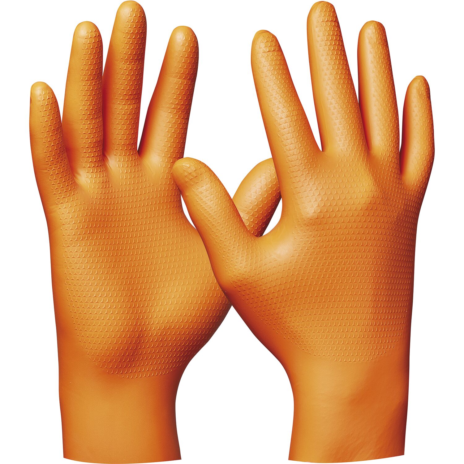 Gebol Einweghandschuhe Orange Nitril Ultra Grip Größe L-50 Stück (50Stk)