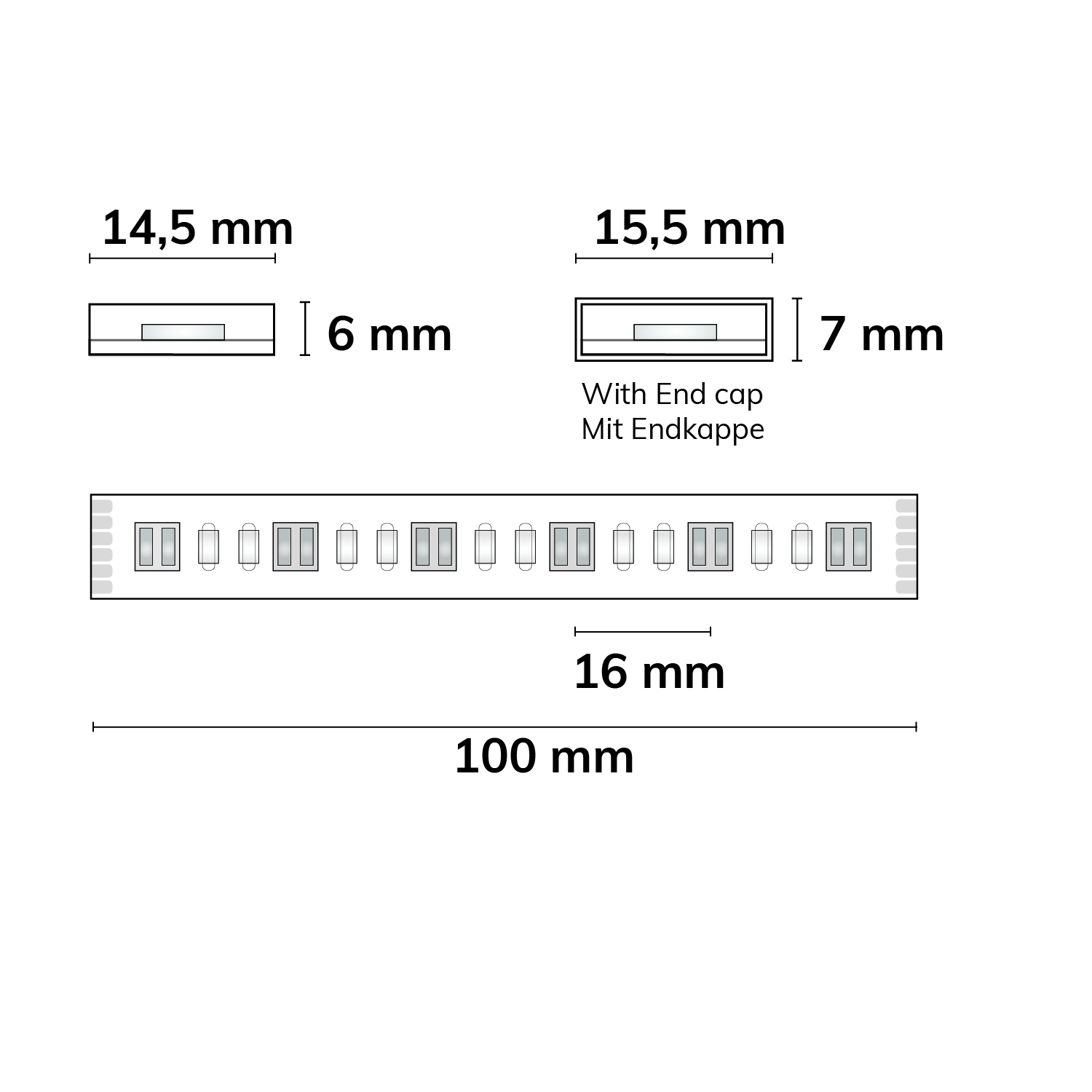 ISOLED LED AQUA RGB+WW+KW CCT Flexband 24V DC 20W IP68 5in1 Chip 5m Rolle 60 LED/m