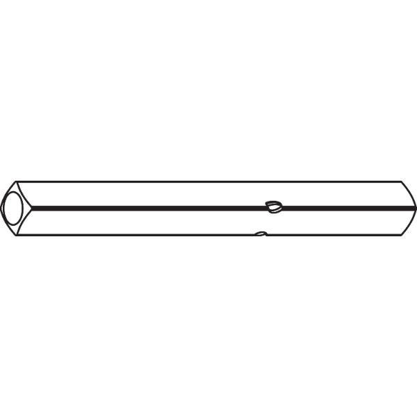 Ogro Drückerstift PR 114 FS Vierkant 9mm 165mm Stahl verzinkt