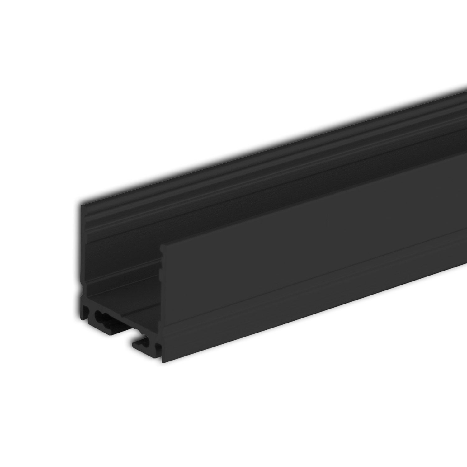 ISOLED LED Aufbauprofil SURF16 Aluminium schwarz pulverbeschichtet 200cm