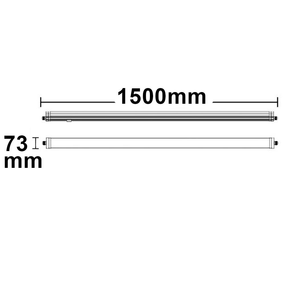 ISOLED LED Linearleuchte Professional 150cm 40W IP66 neutralweiß