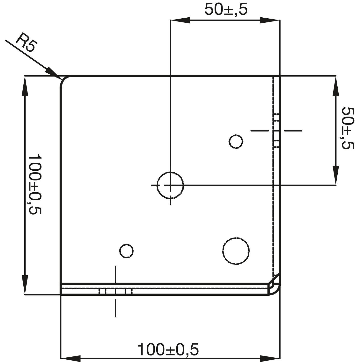 weITM Eckelement für Bettkasten, 100 x 210 x 100 mm, alugrau