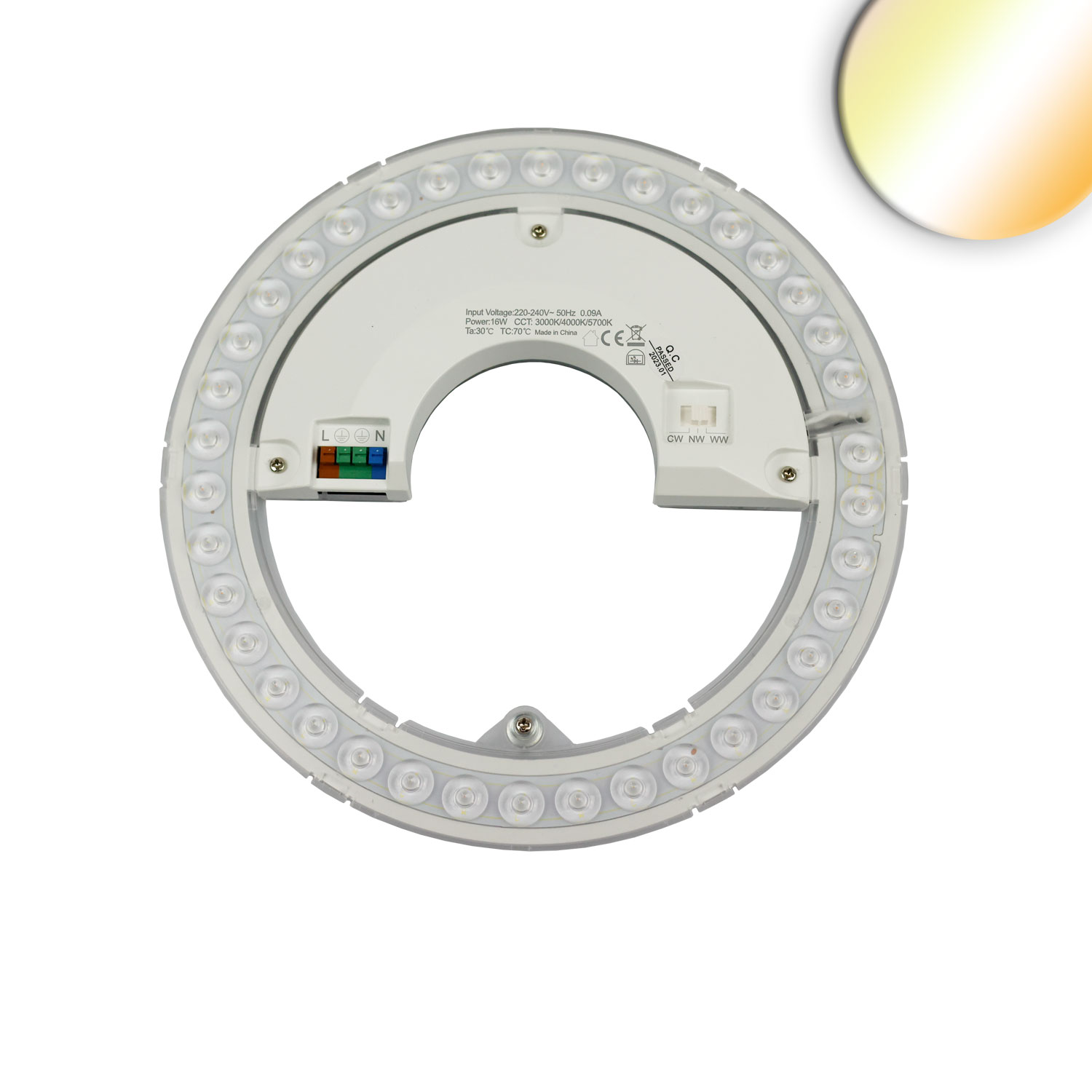 ISOLED LED Umrüstplatine 227mm 15W 150 lm/W mit Haltemagnet Color 3000|4000|6000K dimmbar