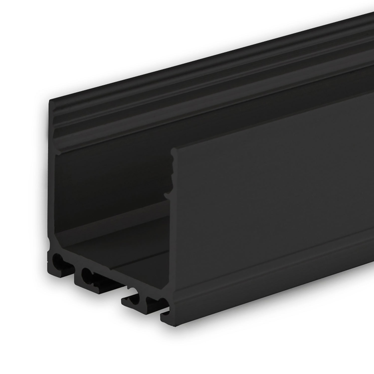 ISOLED LED Aufbauprofil SURF24 Aluminium schwarz pulverbeschichtet RAL 9005 200cm
