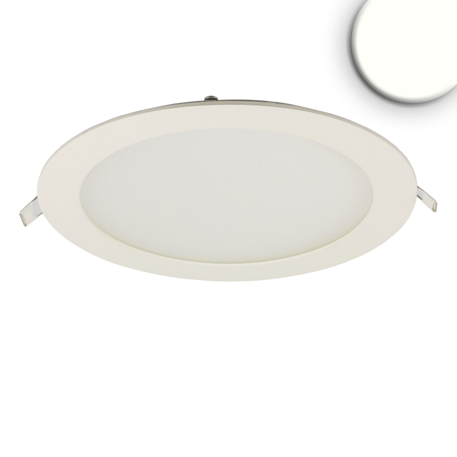 ISOLED LED Downlight 18W rund ultraflach blendungsreduziert weiß neutralweiß dimmbar CRI90