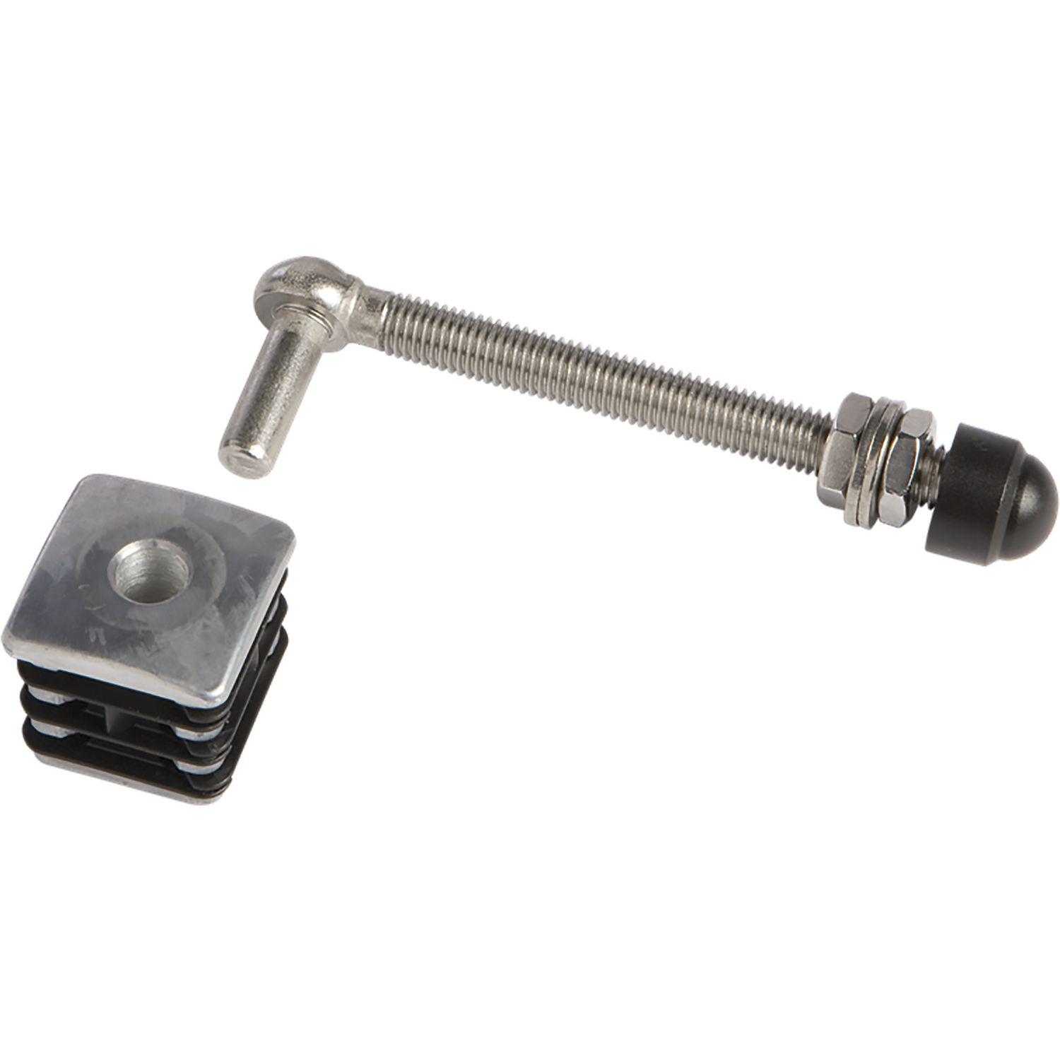 Locinox Torband für Gartentore, M12, Länge 130 mm, für Vierkantrohr, Edelstahl (2Stk)