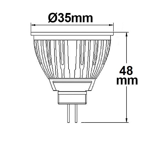 ISOLED MR11 LED Strahler 3W COB 38° warmweiß