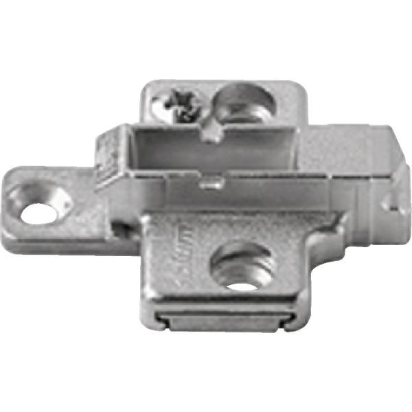 blum CLIP Kreuzmontageplatte, Zink, Systemschrauben Distanz 3 mm