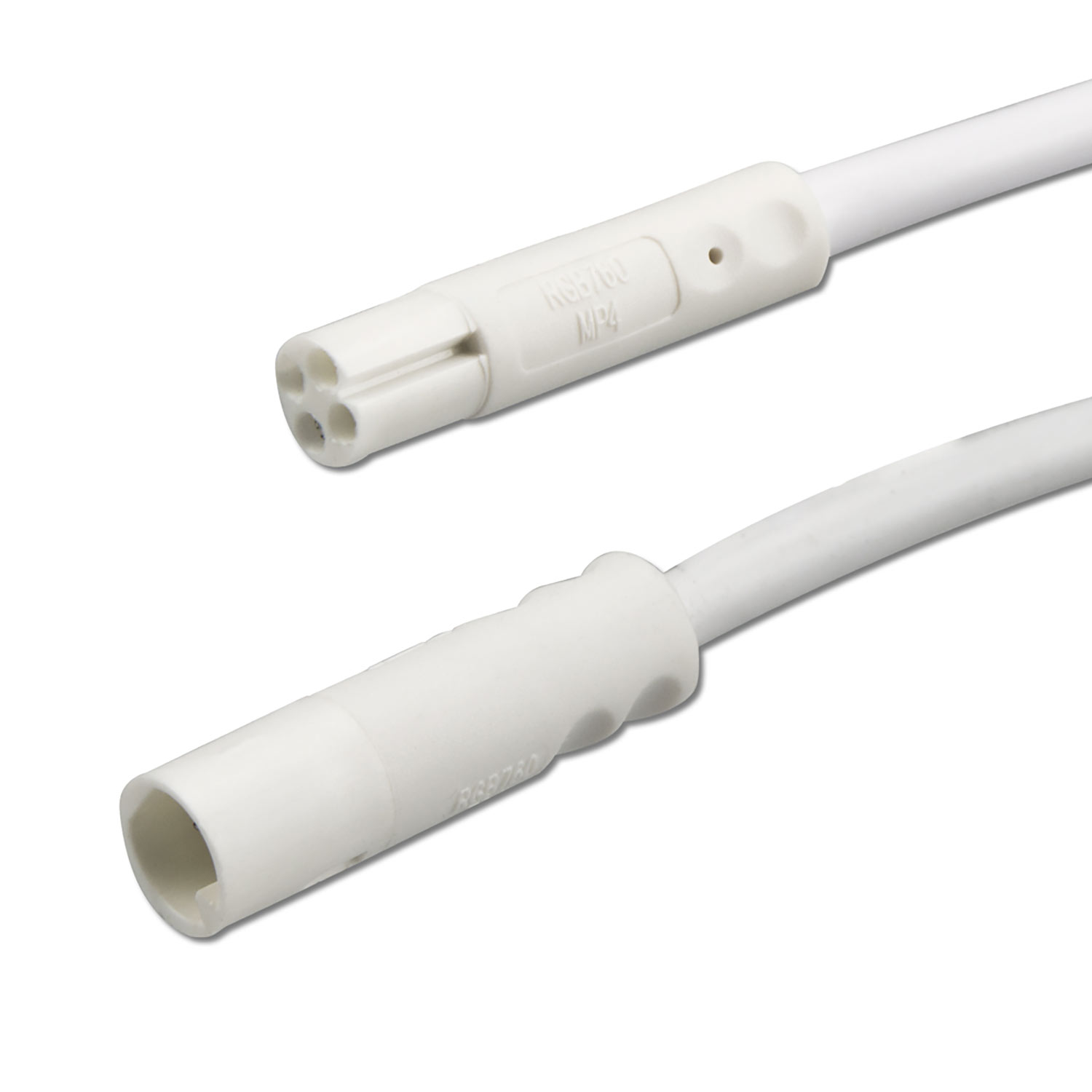 ISOLED Mini-Plug RGB Verlängerung male-female 1m 4-polig IP54 weiß max. 48V/6A