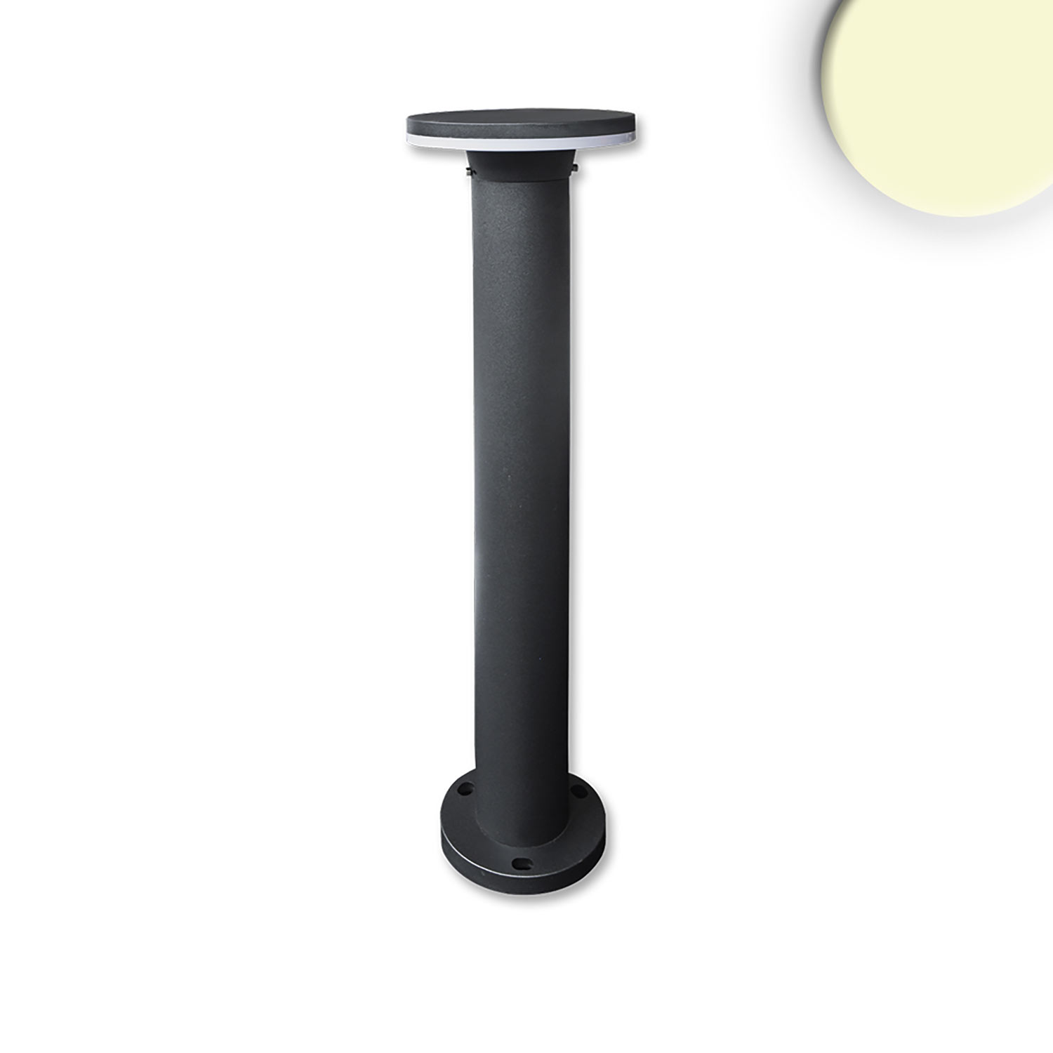 ISOLED LED Wegeleuchte Poller-3 60cm 12W sandschwarz warmweiß