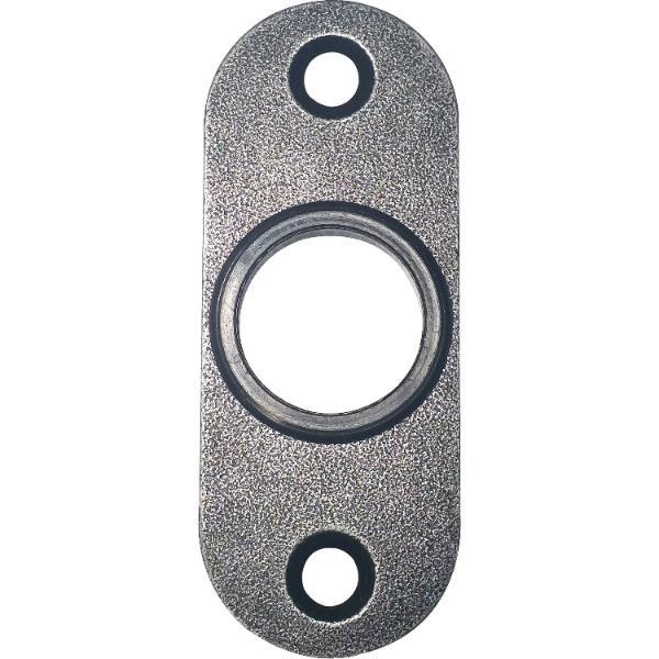 Halcö HALCÖ Drückerrosette STUBAI oval, 26 x 66 mm, verzinkt schwarz hell passiviert