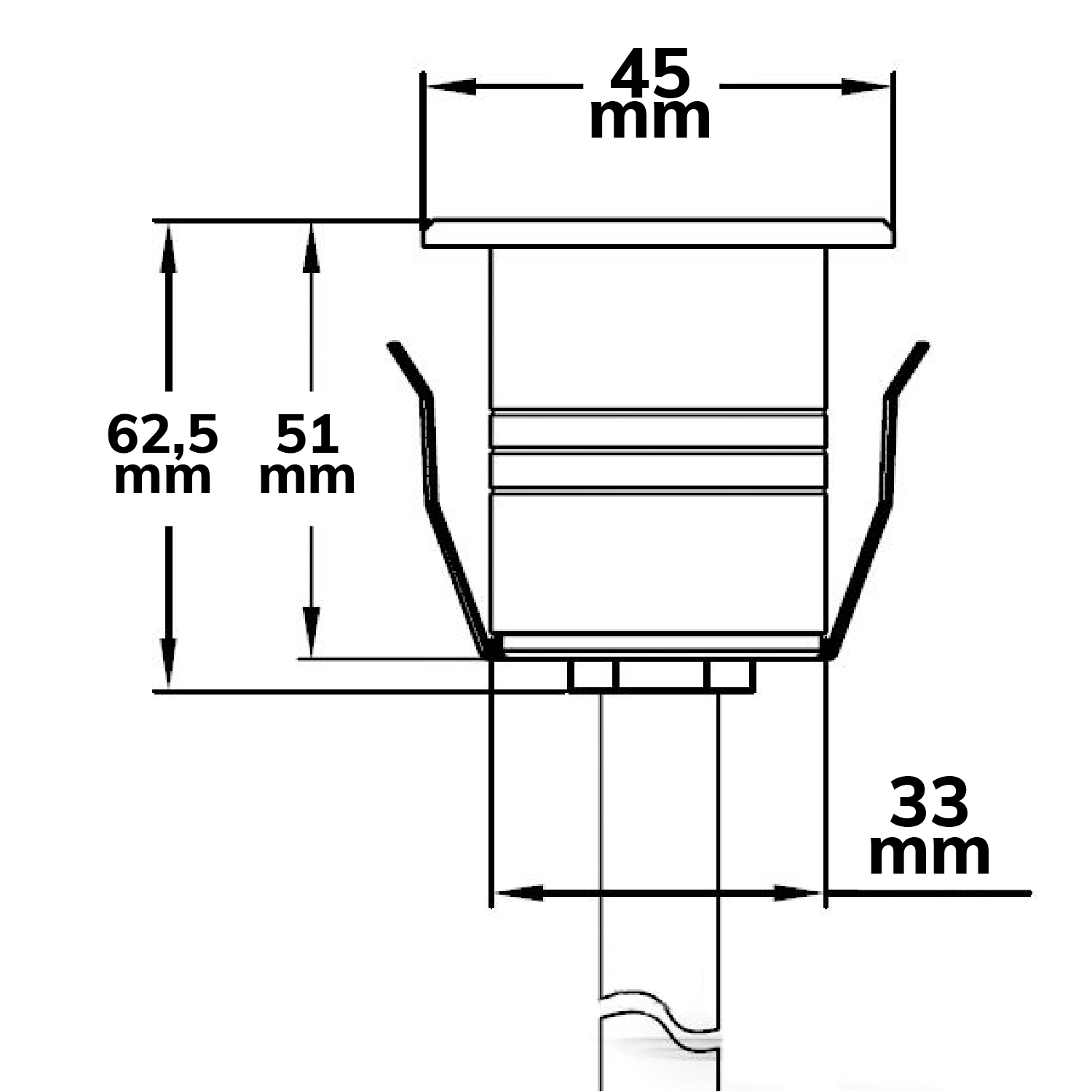 ISOLED LED Einbaustrahler Edelstahl 2W 60° IP67 12V AC/DC warmweiß