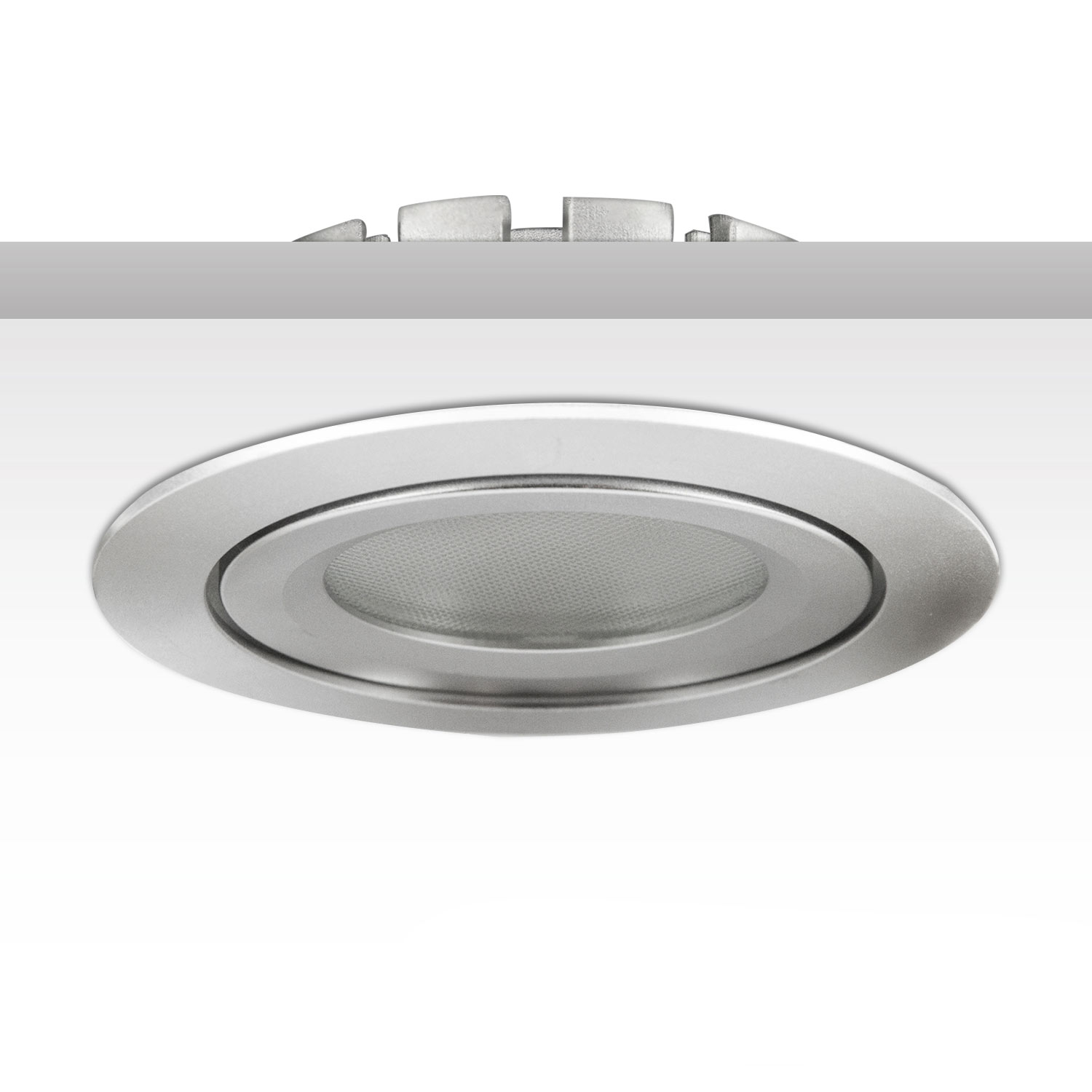 ISOLED LED Einbaustrahler silber 8W SMD 120° rund warmweiß dimmbar