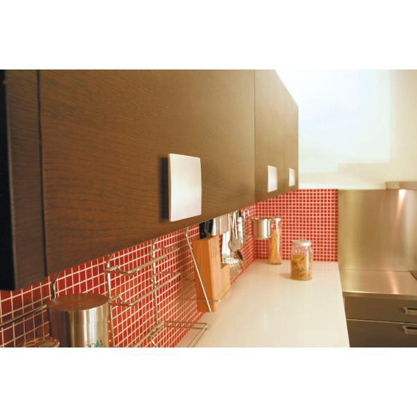 ESTAMP Knopf Lugus Breite 32 mm, Tiefe 24 mm, ZN Edelstahl Effekt