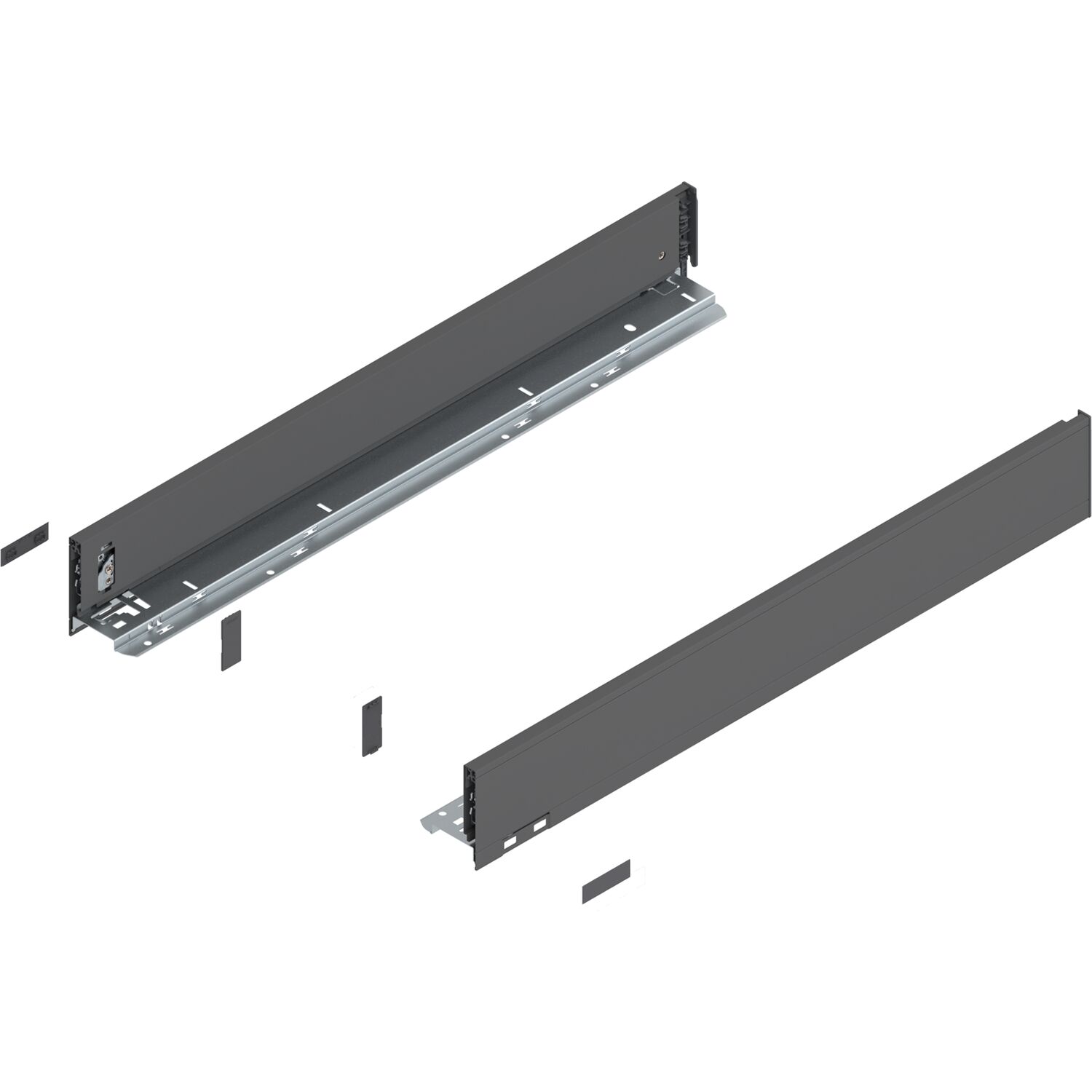 blum LEGRABOX pure Zarge Höhe M, NL 650, Oriongrau-matt