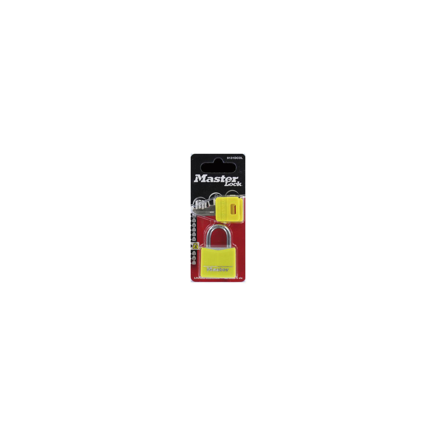 Master Lock Vorhangschloss Vinyl verschiedensperrend, Breite 30 mm, bunt, SB