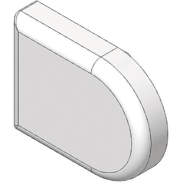 blum CLIP top Topfabdeckung-Glastürscharnier D-Form Kunststoff matt vernickelt