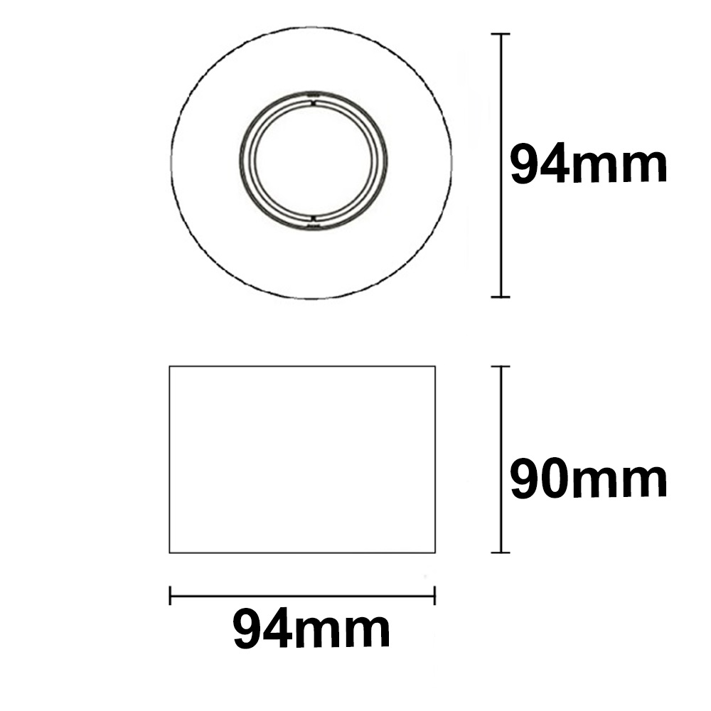 ISOLED Deckenaufbauleuchte rund für GU10/MR16 Alu weiß exkl. Leuchtmittel