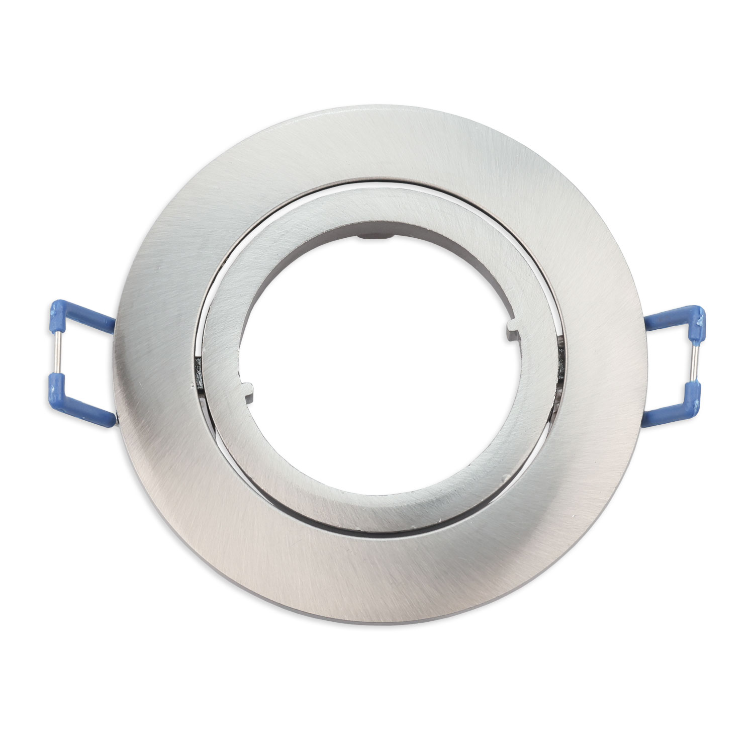 ISOLED Einbaurahmen rund Loch 68mm Alu Nickel-Satin für GU10/MR16 Spots