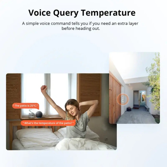 Sonoff IP65 Zigbee LCD Smart Temperatur Feuchtigkeitssensor SNZB-02WD