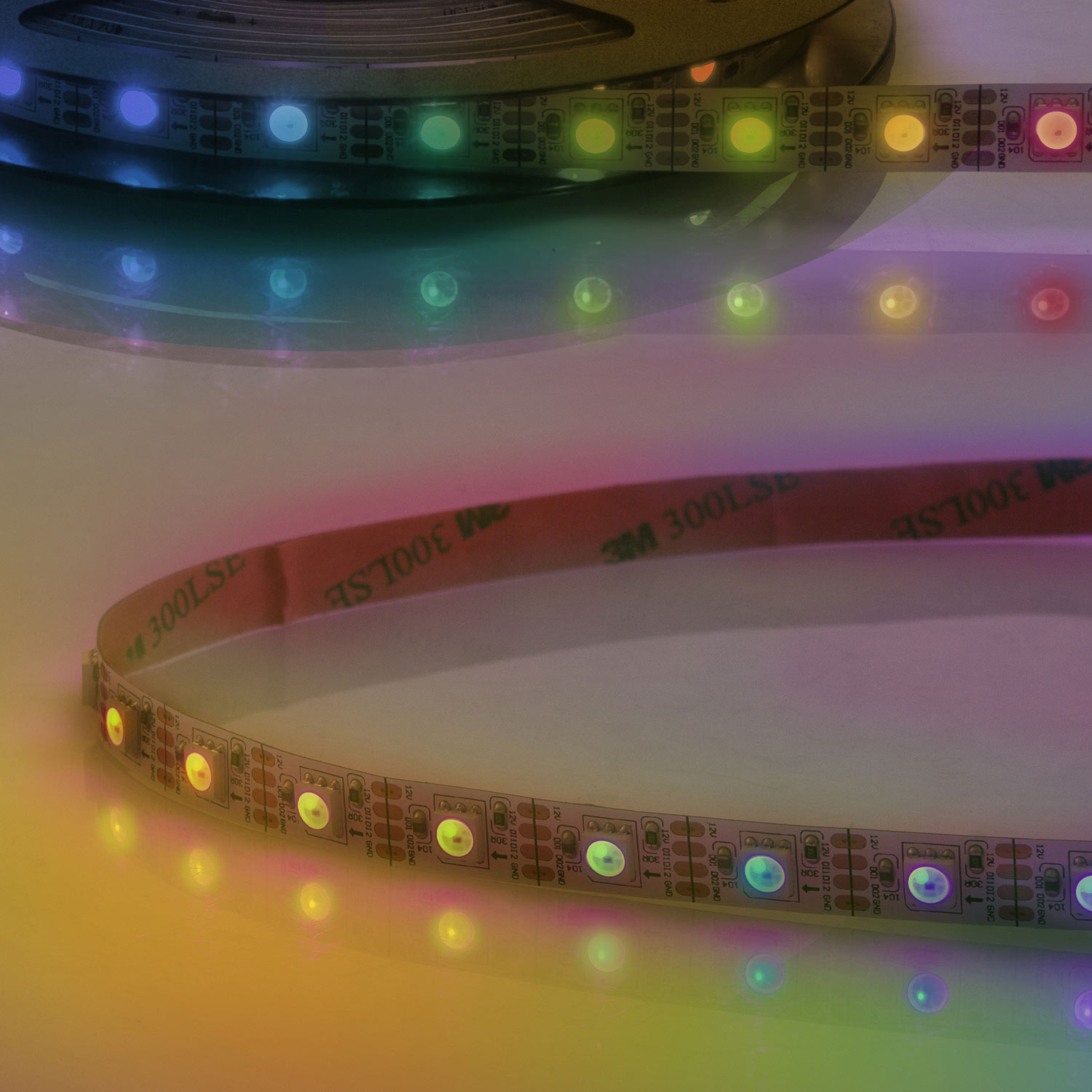 ISOLED LED WS2815 Digital SPI Flexband 12V DC 8W IP20 RGB 5m Rolle 60 LED/m