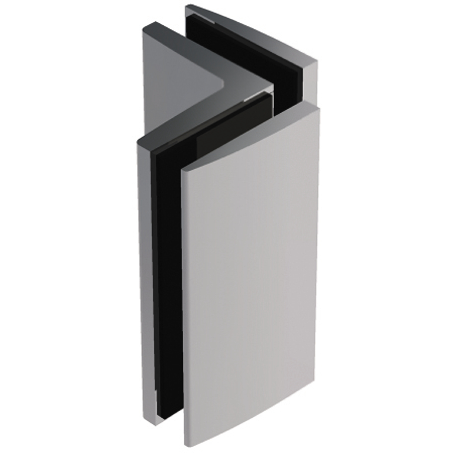 KL megla Winkelverbinder Bella, 90° Glas-Glas m. Langloch, Messing verchr. pol.(81083.31)