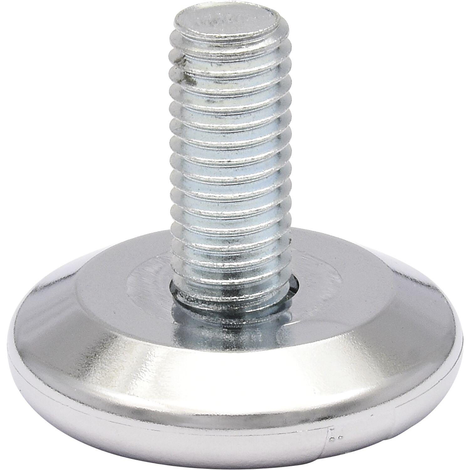 QuickClick Höhenverstellschraube Kunststoff-Einsatz, ø37mm, M10x25mm, verchromt