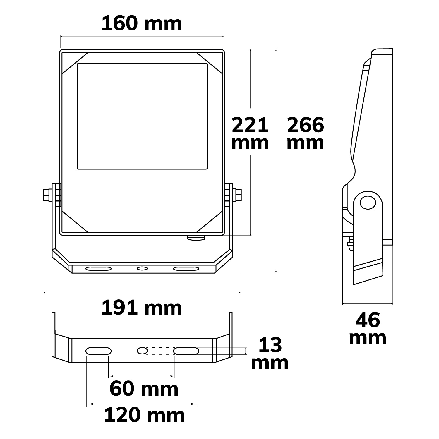 ISOLED LED Fluter HEQ 50W 110° 5700K IP66