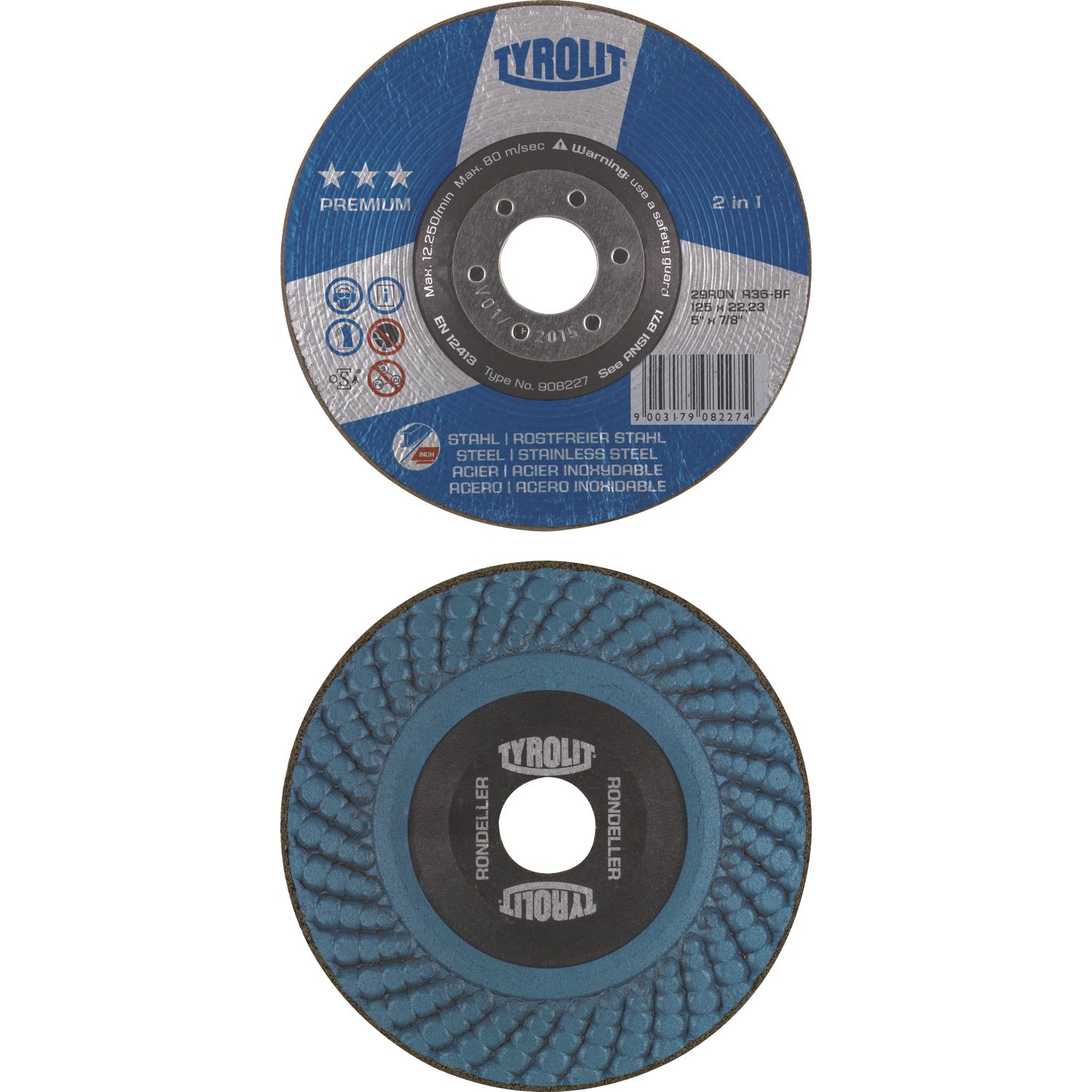 Tyrolit Rondeller Premium*** 115 mm Korn 60 für Metall 2in1 Form 29RON