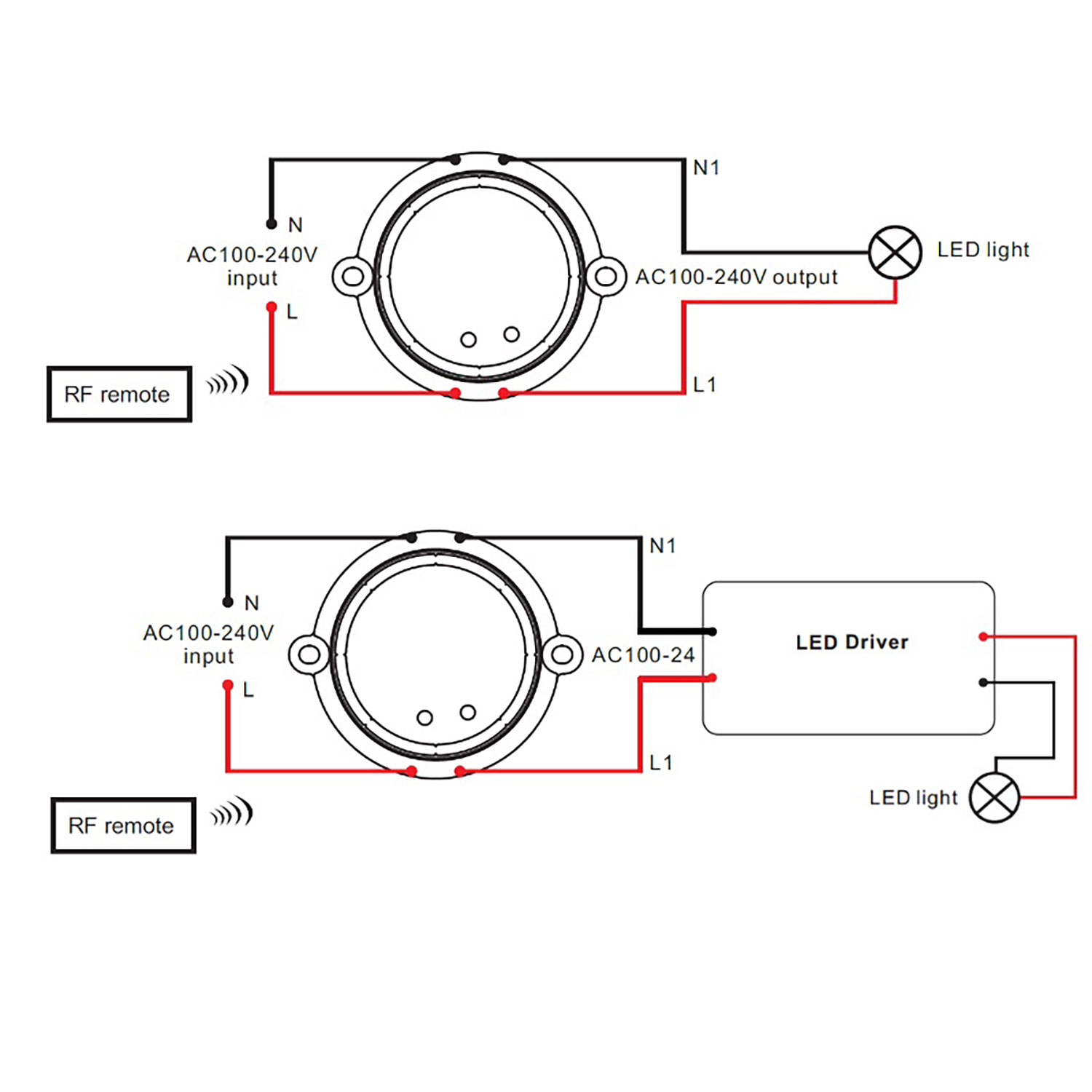 ISOLED Sys-One Funk Switch Ein/Aus 230V 100VA