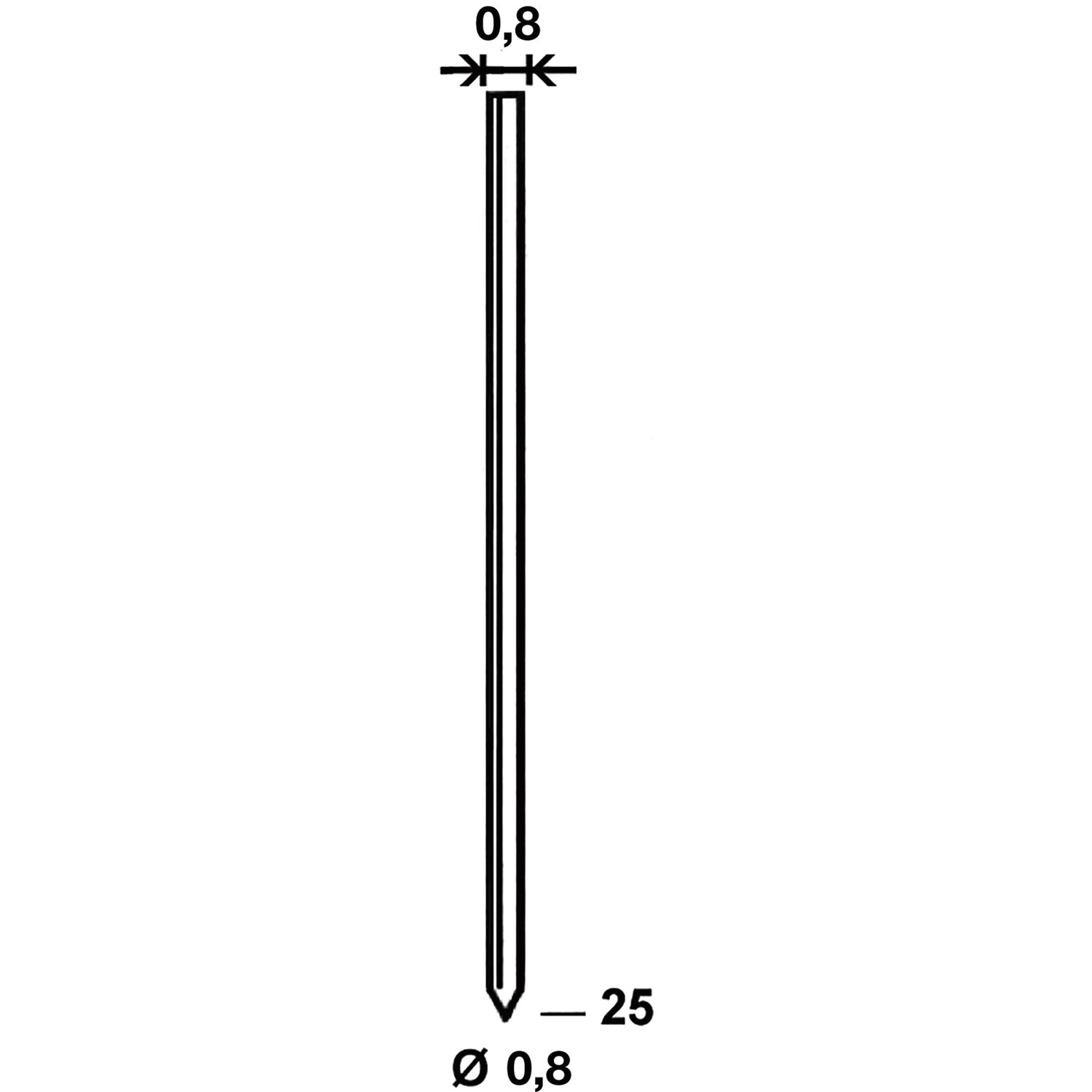 ALSAFIX Stifte ST 25 mm aus Stahldraht stanox (20000 St) (14 TS)
