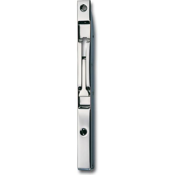 Strenger Türkantriegel U-Gehäuse mit Klapphebel 300 x 18 x 17 mm, Hub 14, vernickelt