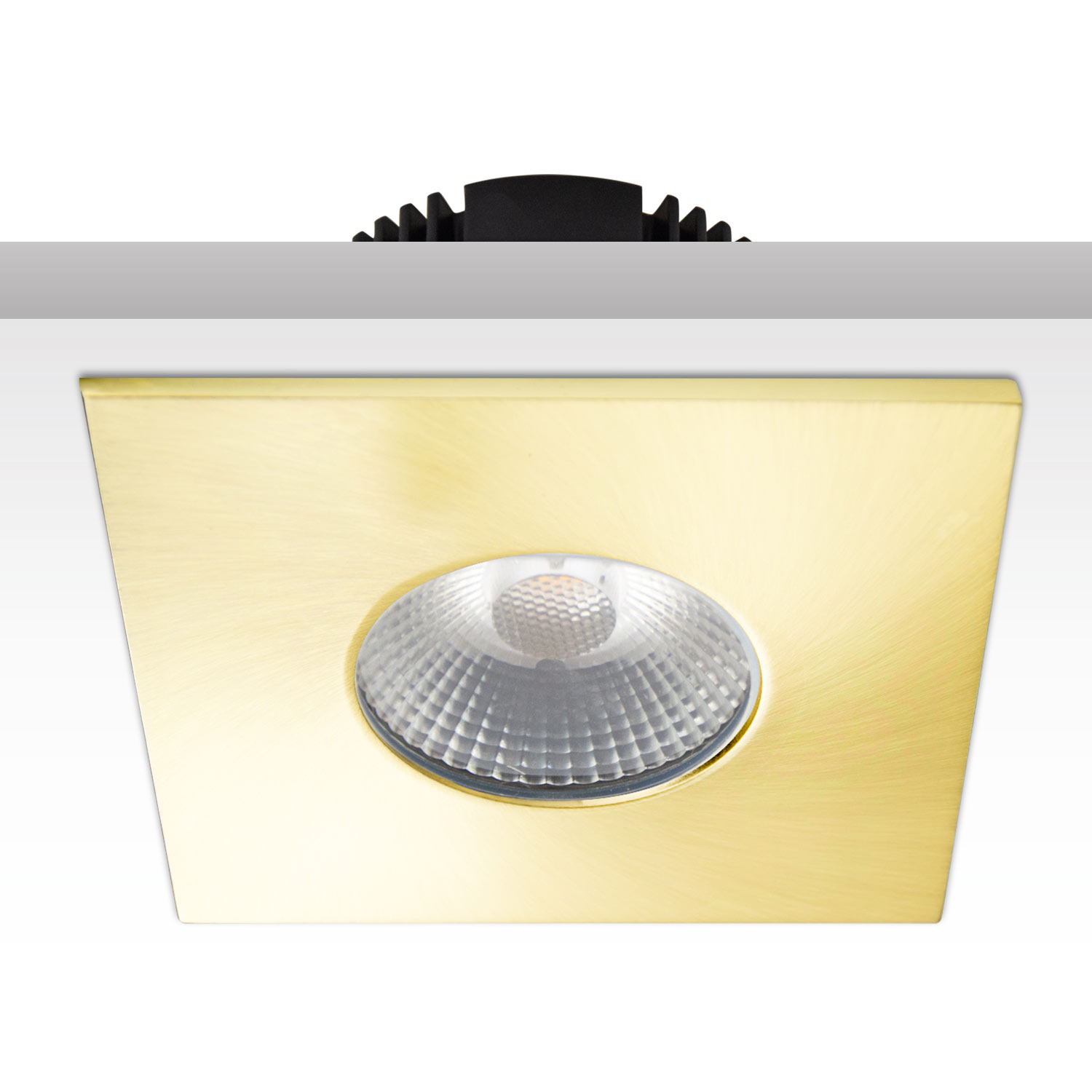 ISOLED Cover Aluminium eckig gold gebürstet für Sys-68
