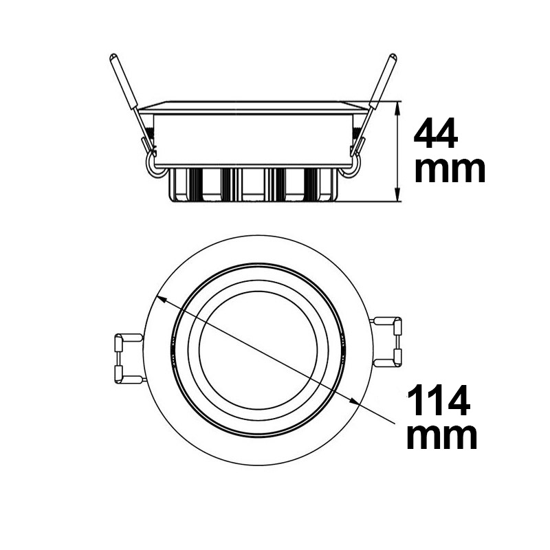 ISOLED LED Einbaustrahler COB weiß 15W 45° rund warmweiß dimmbar