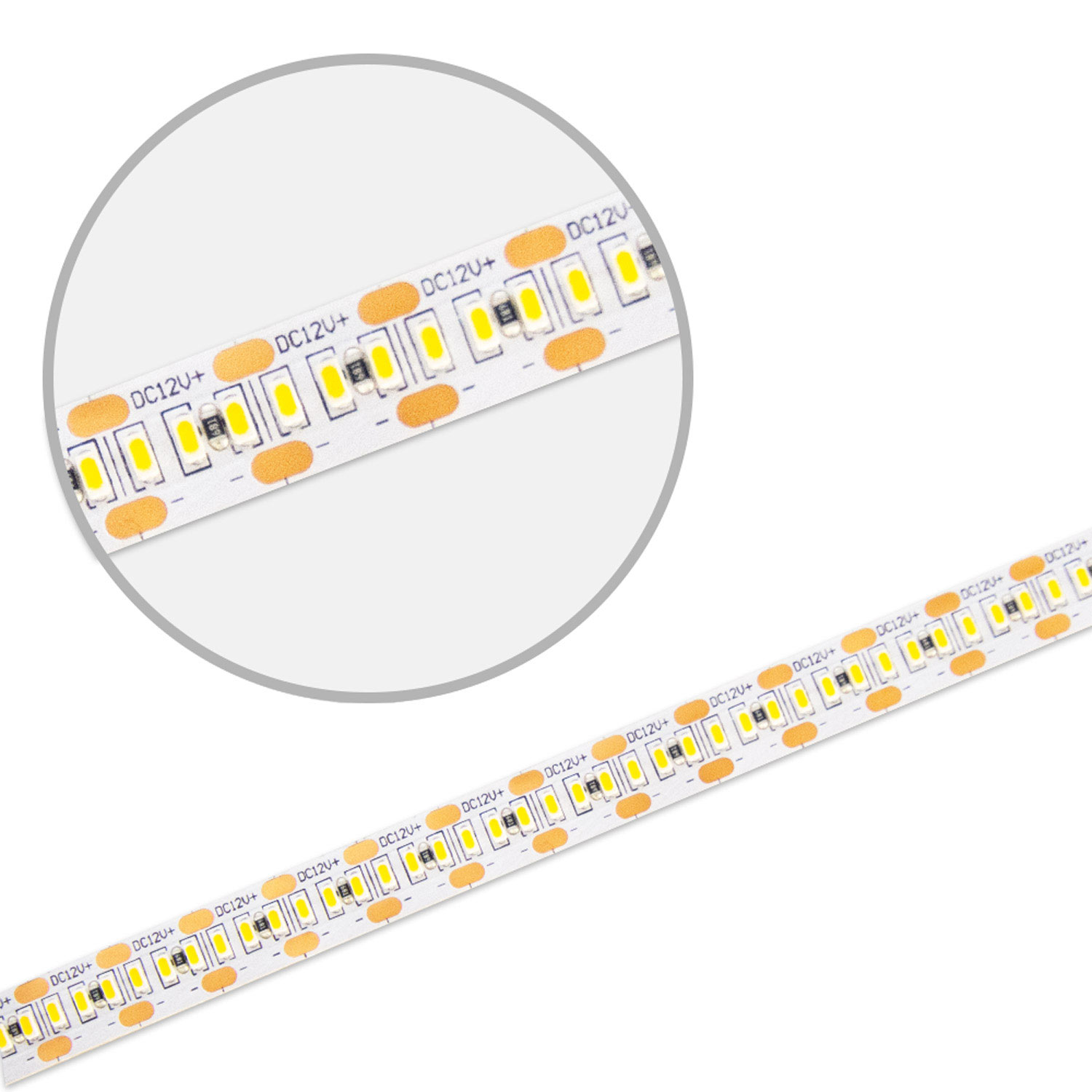 ISOLED LED CRI930 MiniAMP Flexband 12V DC 6W IP20 3000K 500cm beids. 30cm Kabel + maleAMP 300 LED/m
