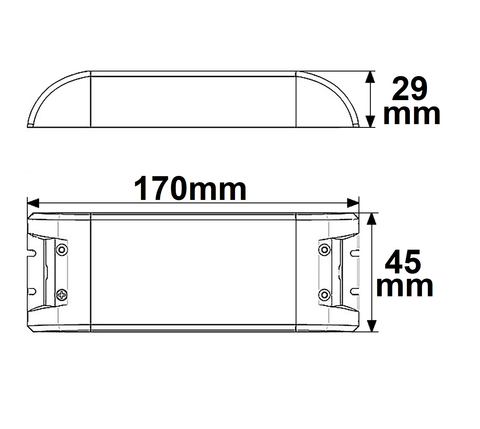 ISOLED LED Trafo 12V/DC 0-70W SELV flach