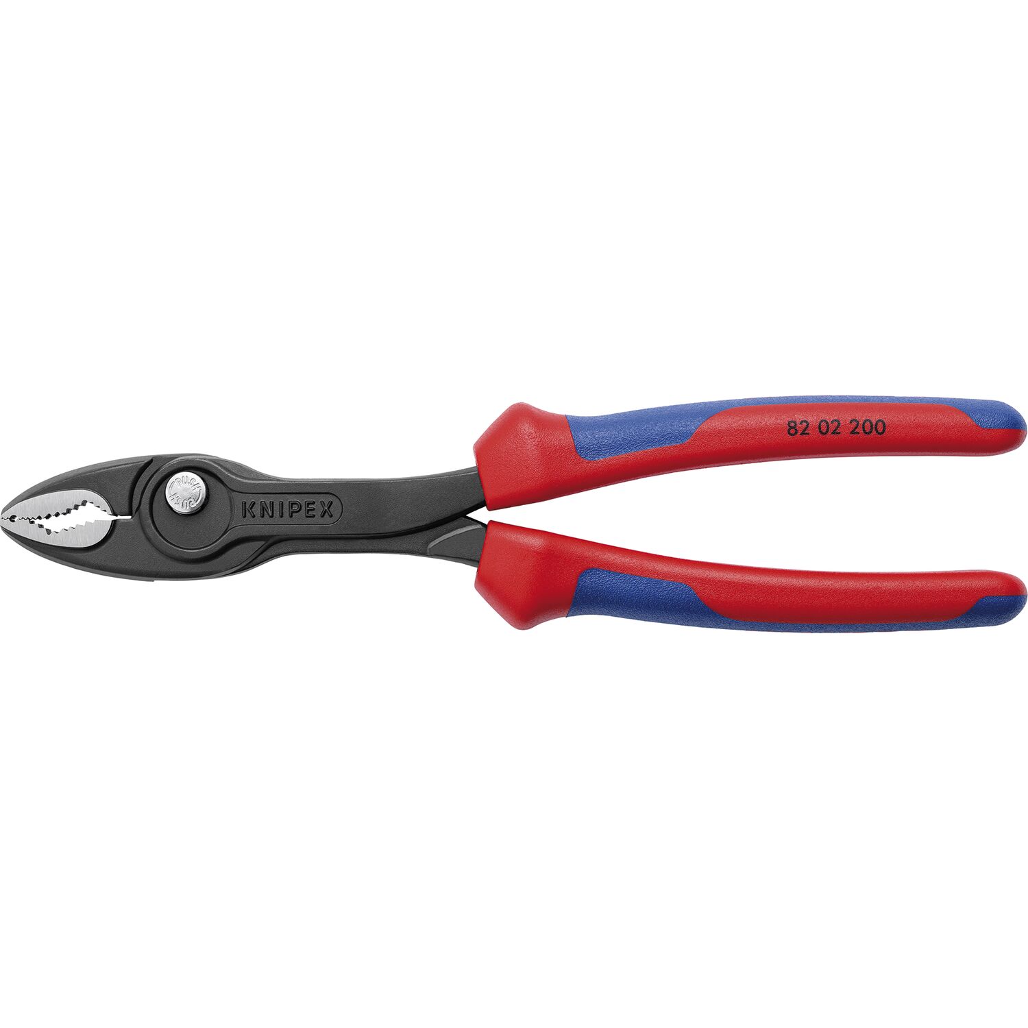 Knipex Frontgreifzange TwinGrip 8202, 2K-Griff, schwarz, 200 mm