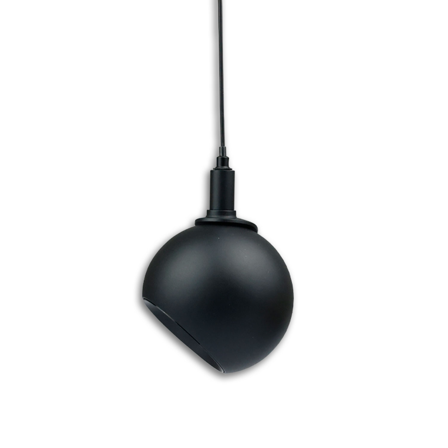 ISOLED Track48 Hängeleuchte Ball Fokus schwarz 12W 60° 48V DC 3000K CRI90 DALI dimmbar